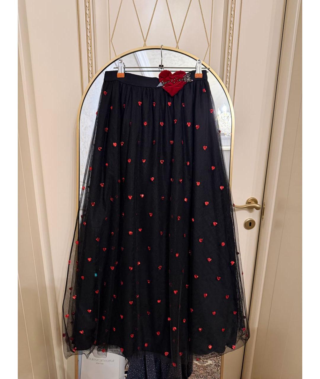 RED VALENTINO Черный кашемировый костюм с юбками, фото 2