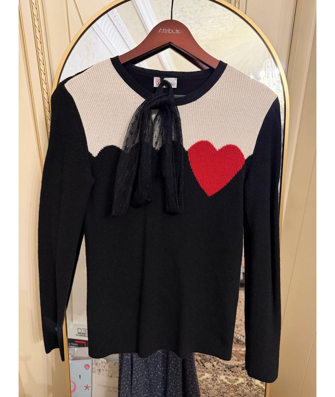 RED VALENTINO Черный кашемировый костюм с юбками, фото 8