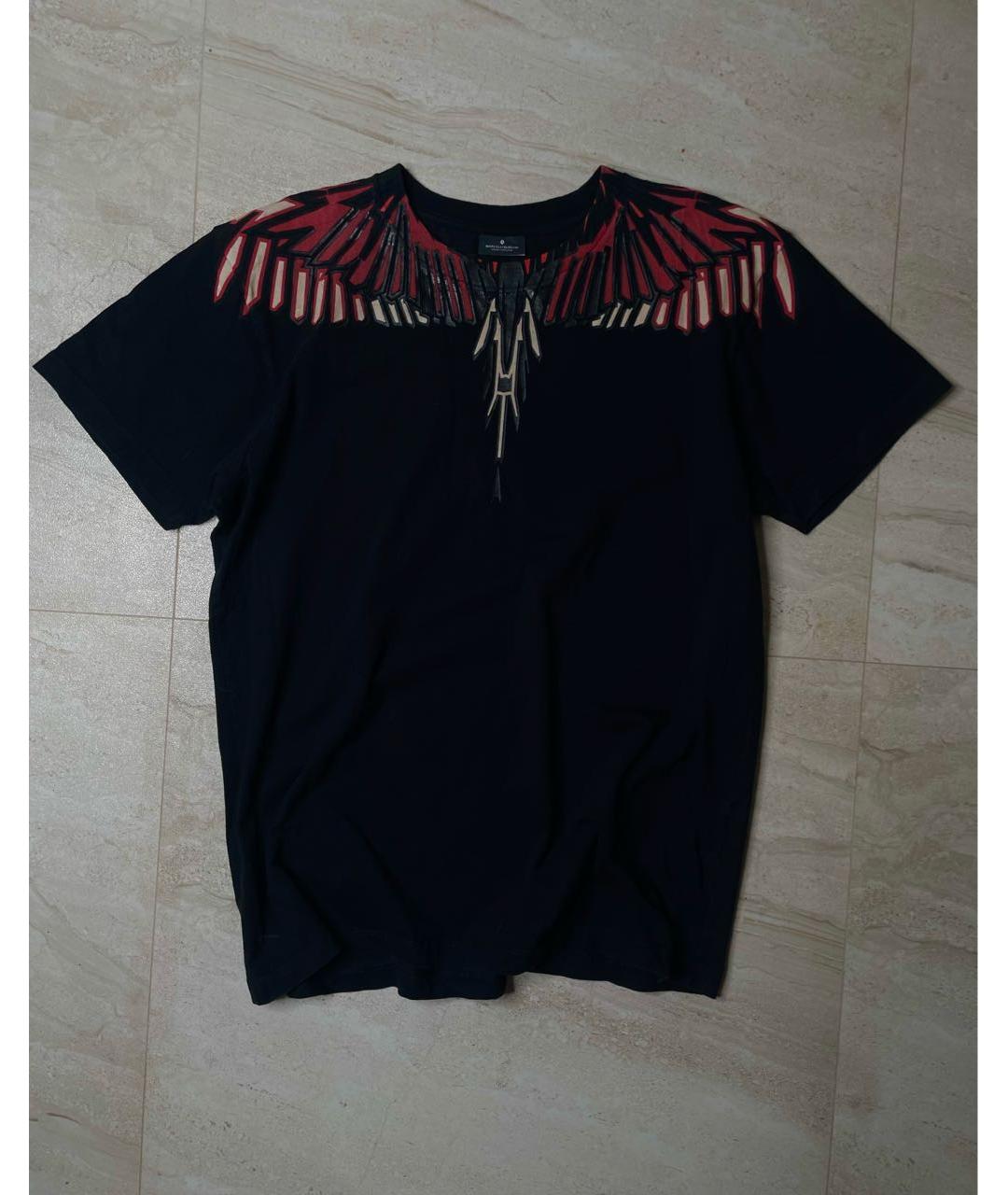 MARCELO BURLON Черная хлопковая футболка, фото 4