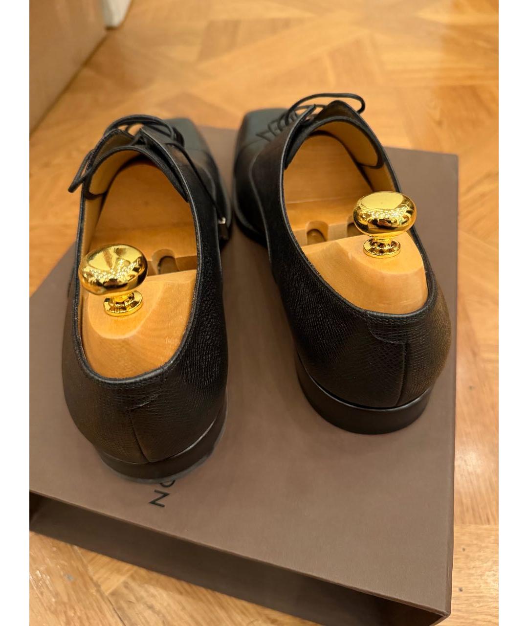LOUIS VUITTON Черные кожаные туфли, фото 5