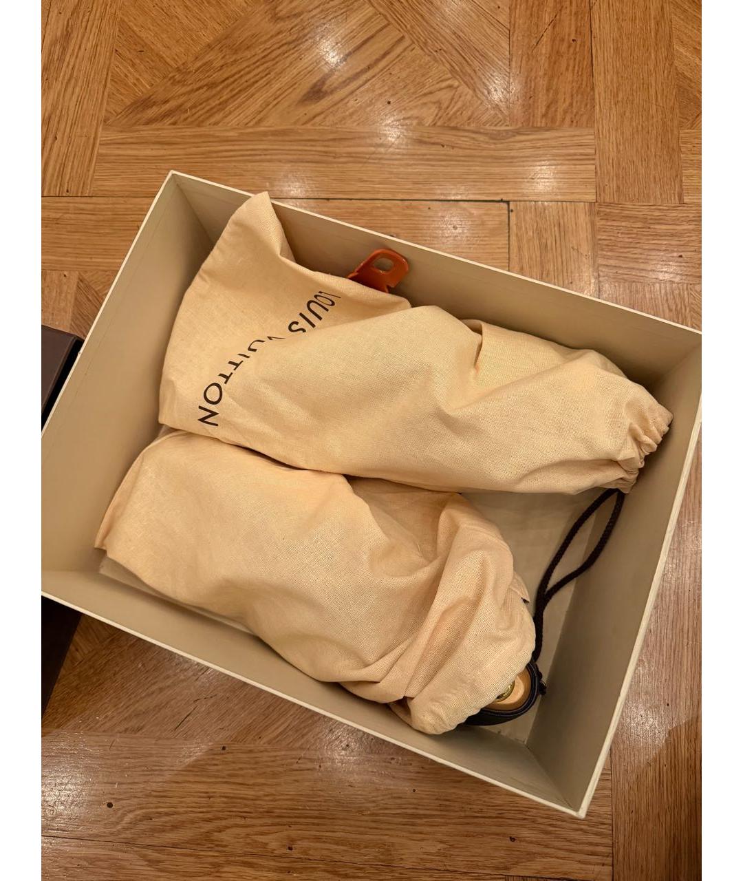 LOUIS VUITTON Черные кожаные туфли, фото 7