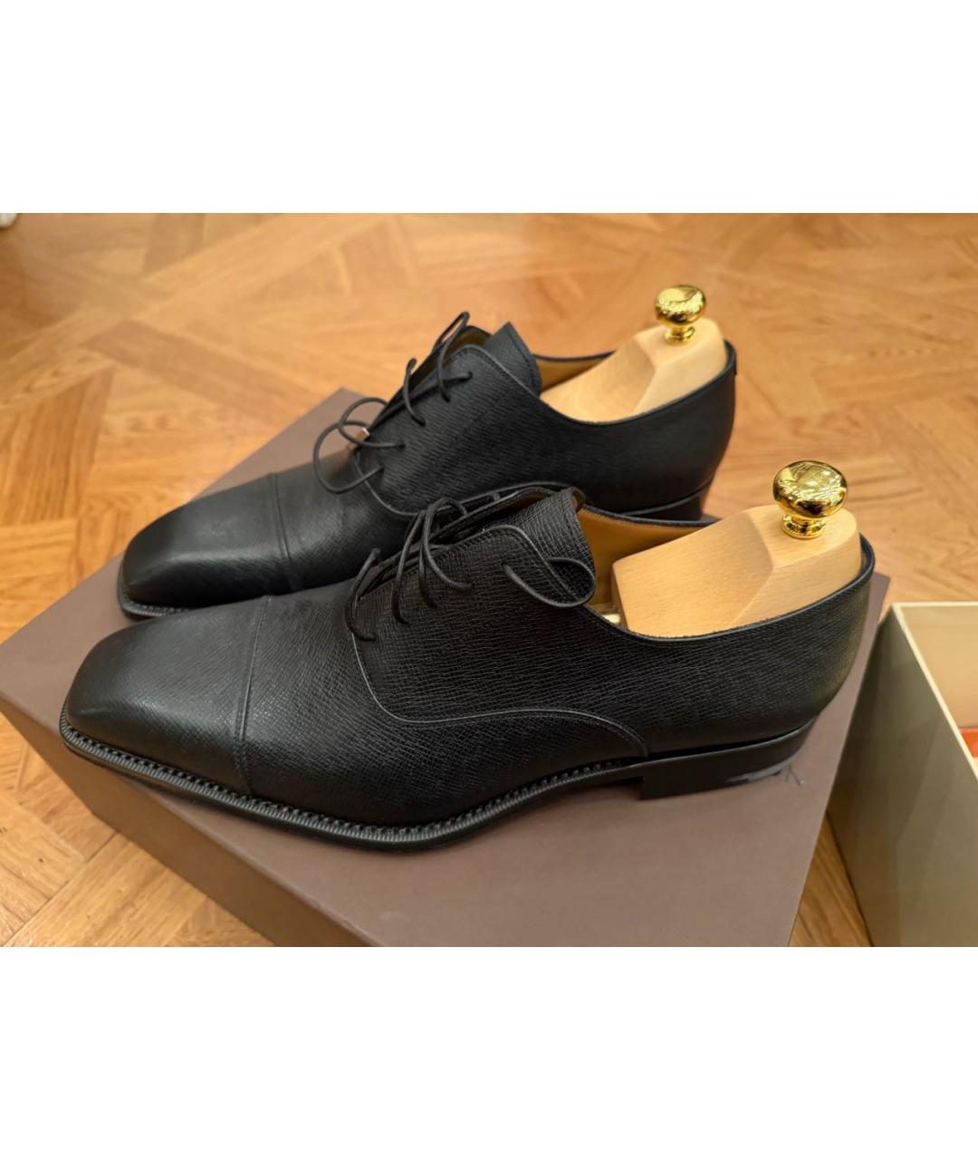 LOUIS VUITTON Черные кожаные туфли, фото 9