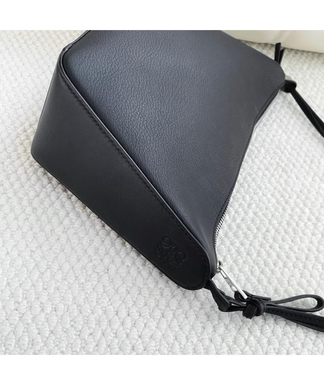 LOEWE Черная кожаная сумка тоут, фото 6