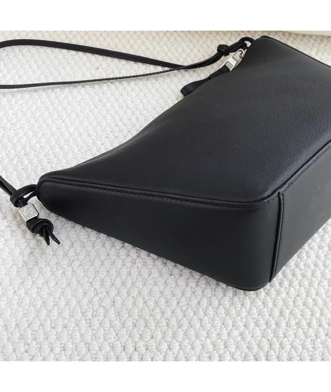 LOEWE Черная кожаная сумка тоут, фото 4