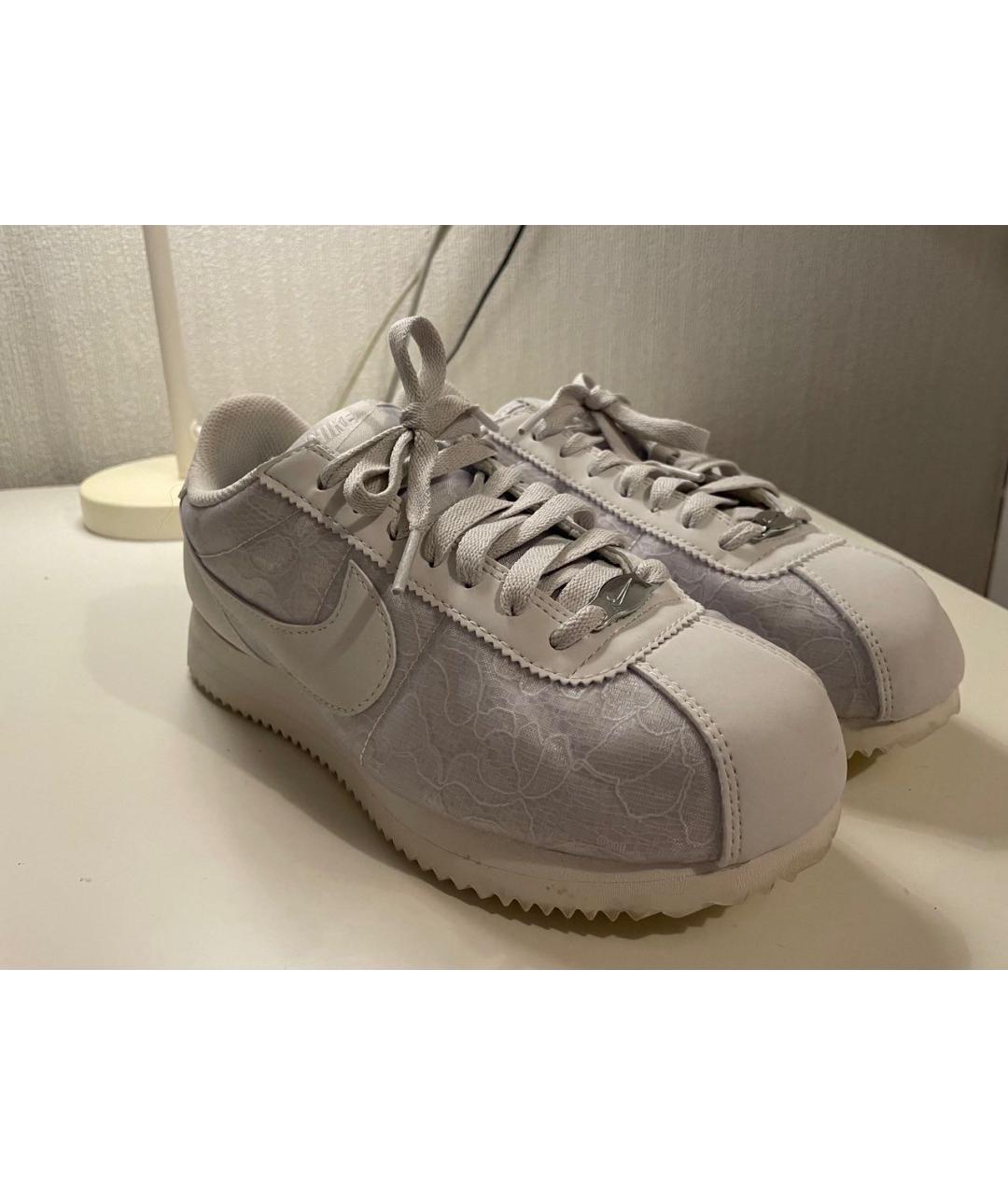 NIKE Белые кроссовки из искусственной кожи, фото 5