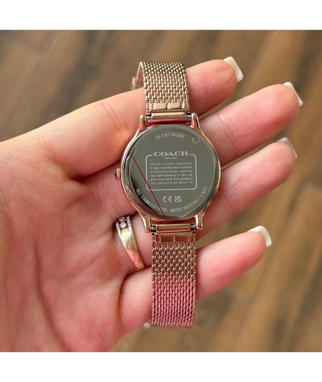 COACH Золотые часы, фото 3