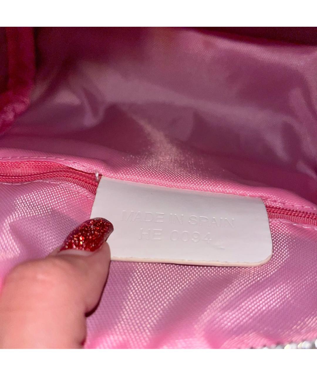 CHRISTIAN DIOR Розовая тканевая сумка с короткими ручками, фото 4