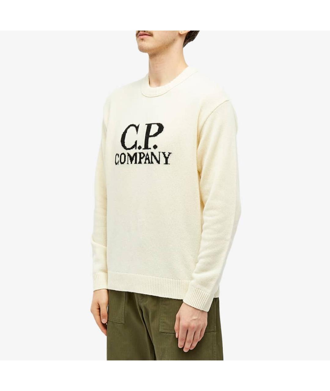 CP COMPANY Белый шерстяной джемпер / свитер, фото 2