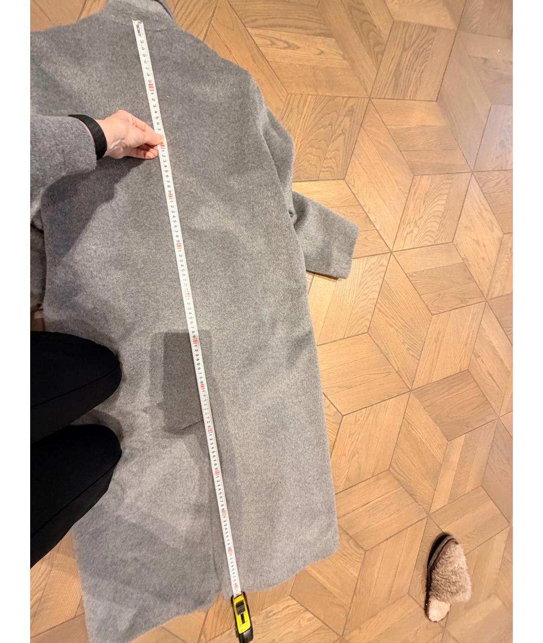 WEEKEND MAX MARA Серое шерстяное пальто, фото 7