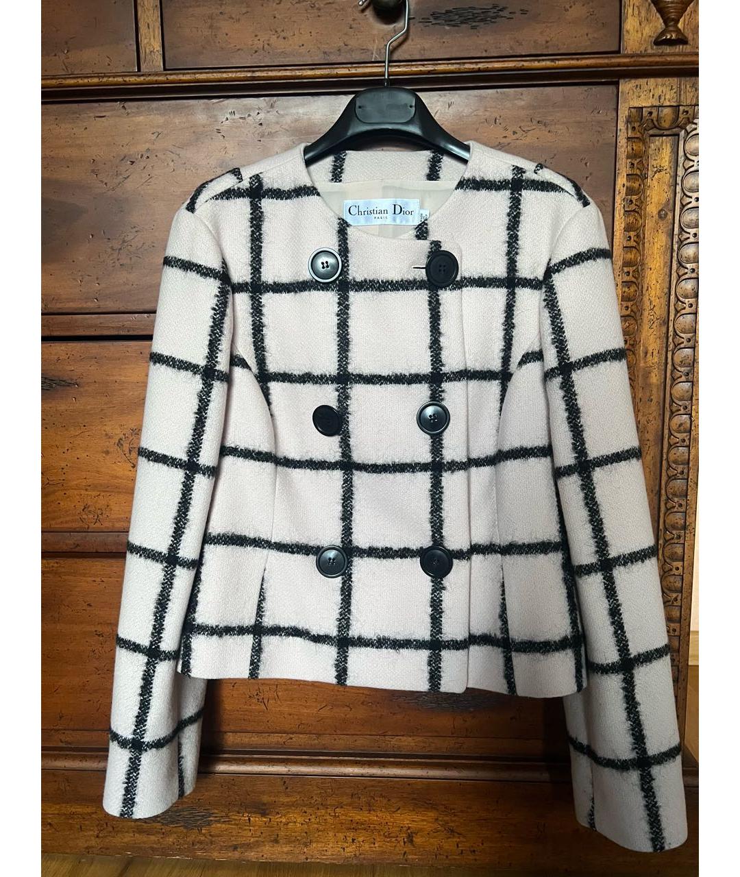 CHRISTIAN DIOR Розовый шерстяной жакет/пиджак, фото 8