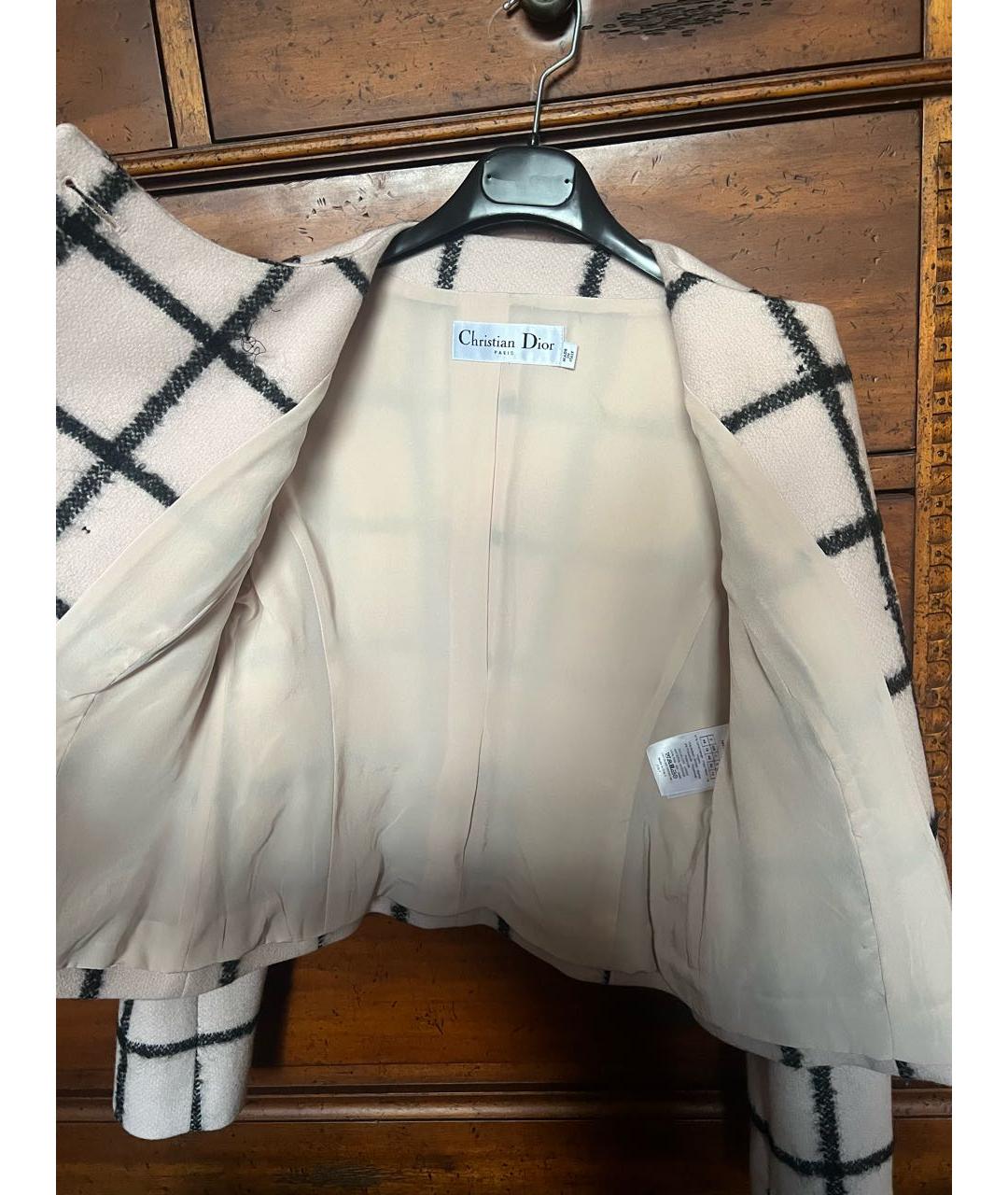 CHRISTIAN DIOR Розовый шерстяной жакет/пиджак, фото 4