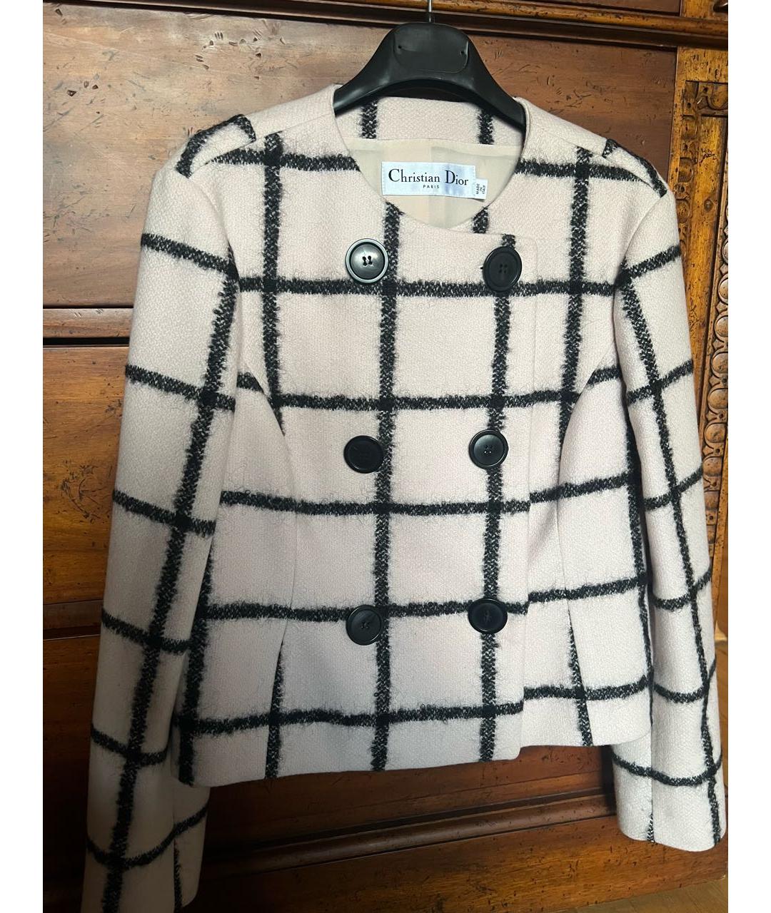 CHRISTIAN DIOR Розовый шерстяной жакет/пиджак, фото 2