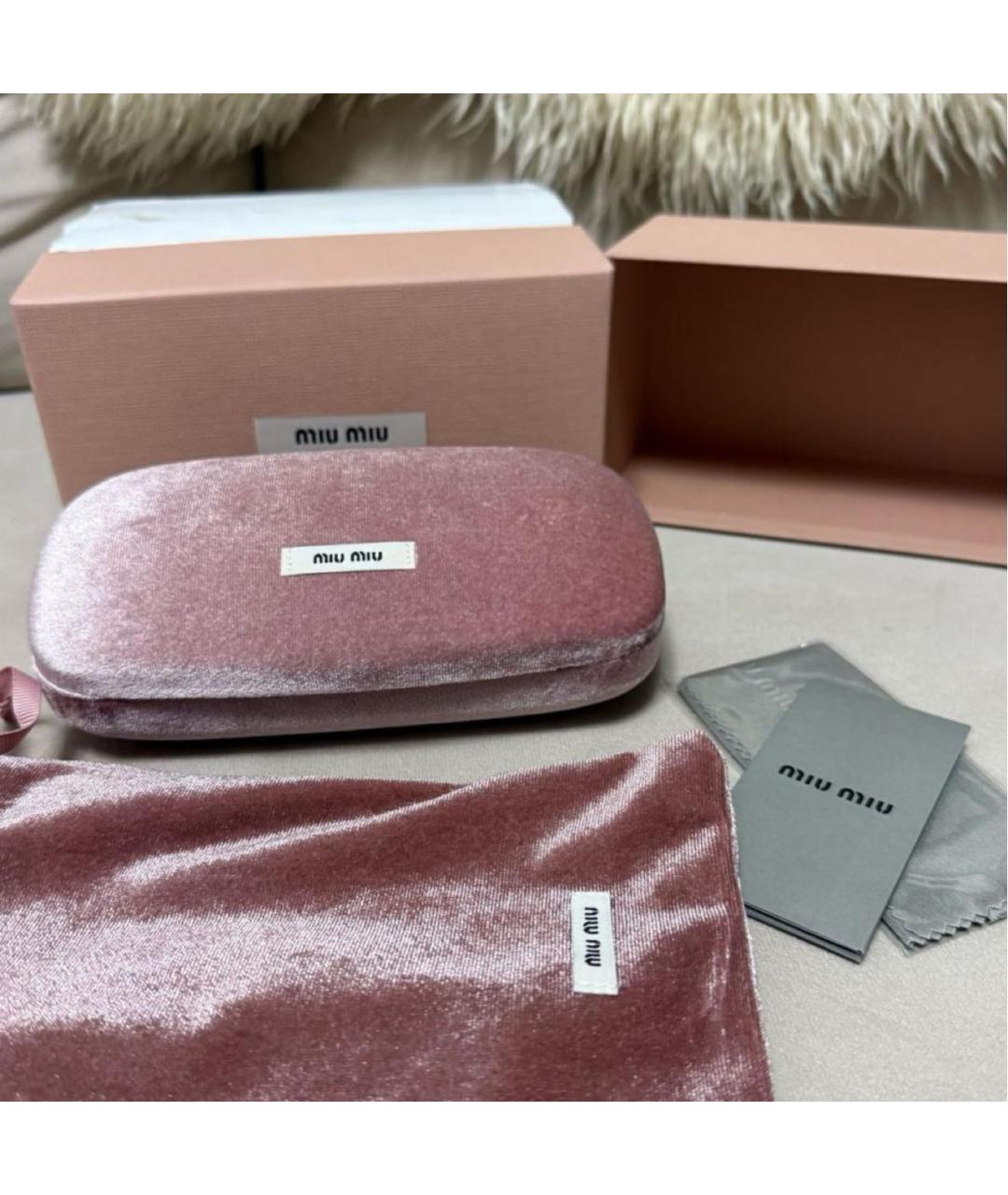 MIU MIU Серебряные металлические солнцезащитные очки, фото 7