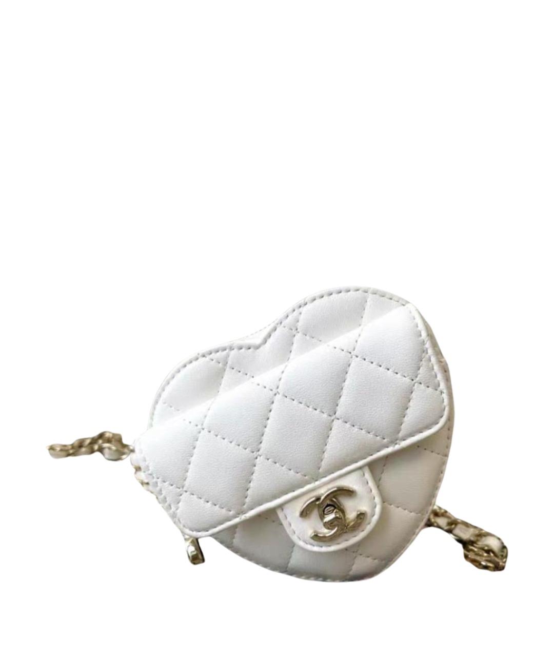 CHANEL Белая кожаная сумка через плечо, фото 1