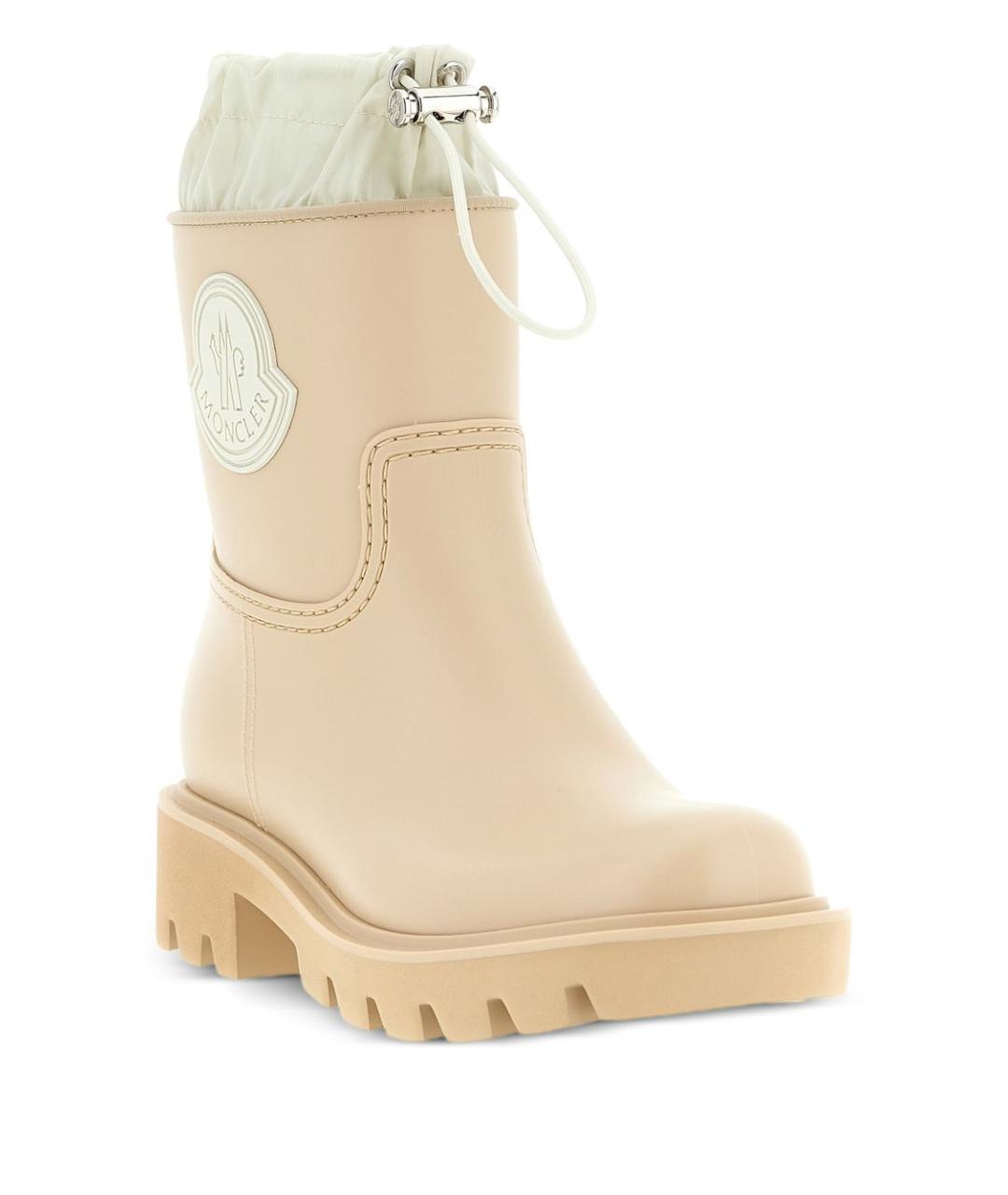 MONCLER Бежевые резиновые сапоги, фото 2
