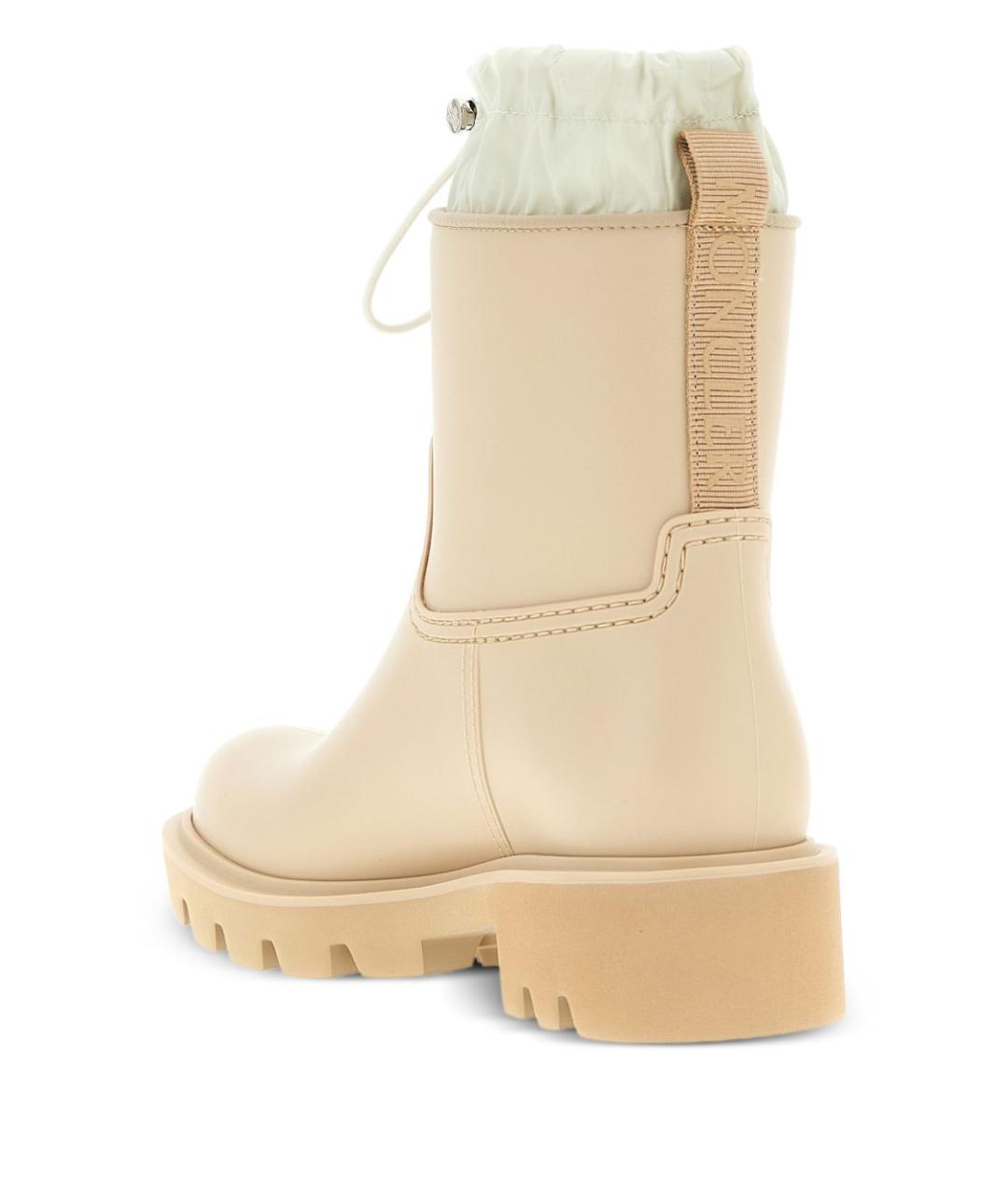 MONCLER Бежевые резиновые сапоги, фото 3