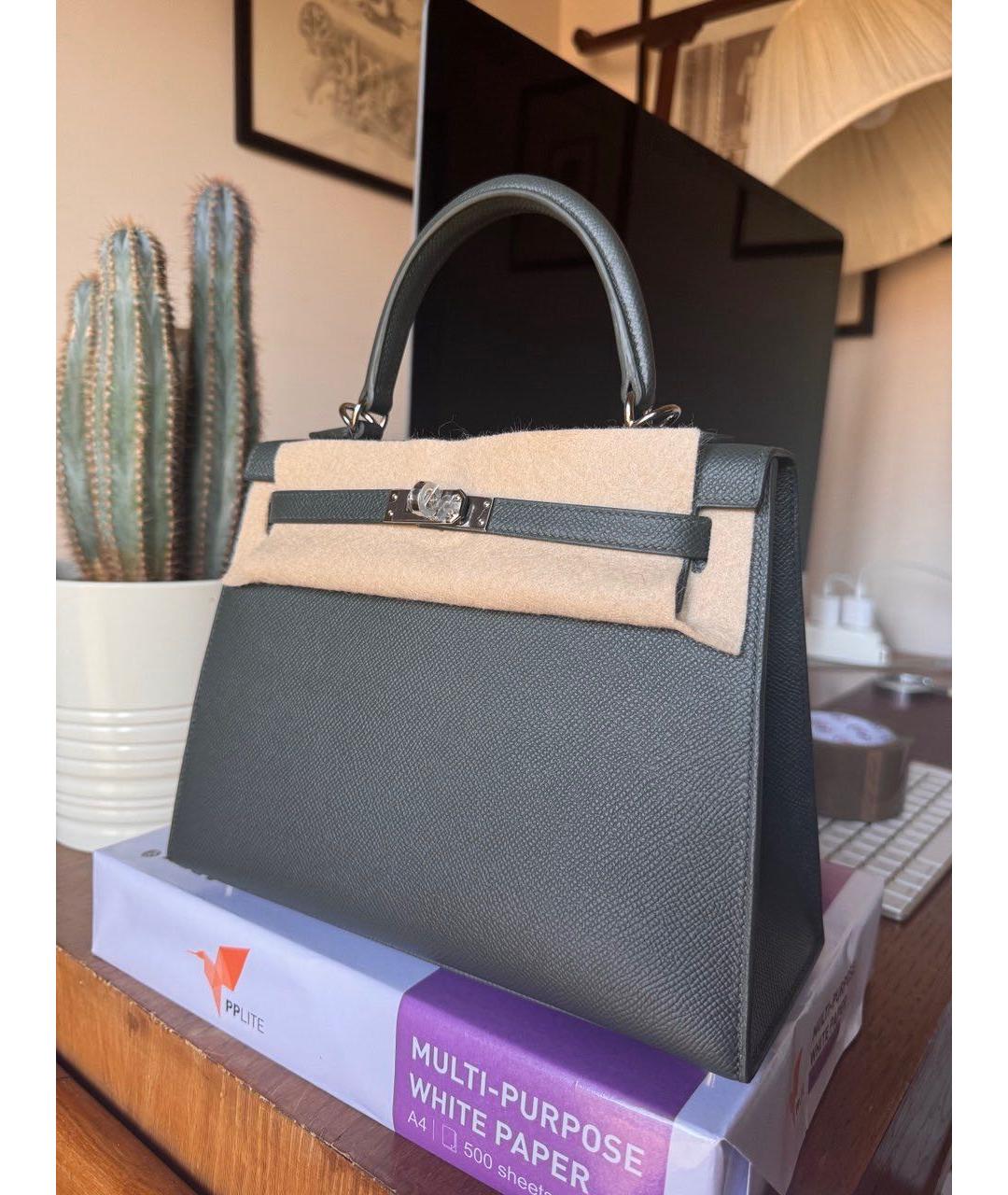 HERMES Кожаная сумка с короткими ручками, фото 2