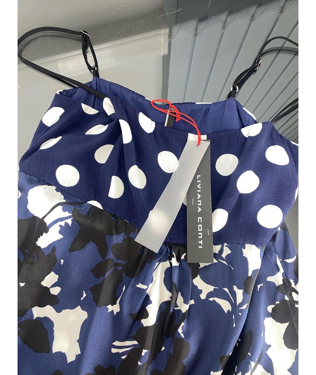 LIVIANA CONTI Темно-синяя вискозная майка, фото 3