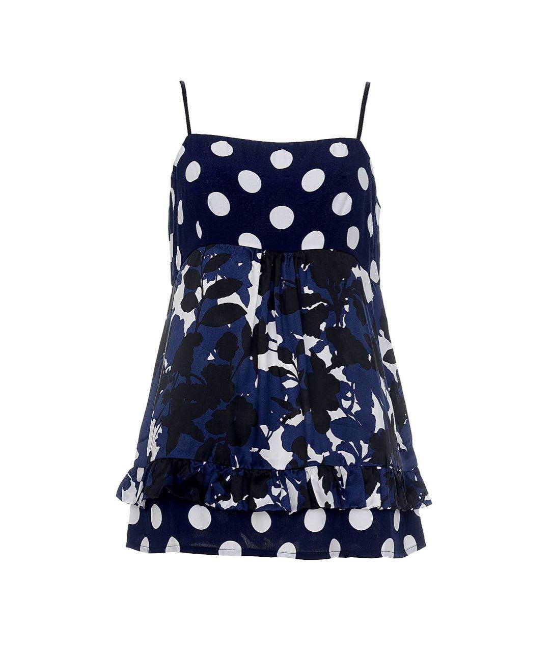 LIVIANA CONTI Темно-синяя вискозная майка, фото 8