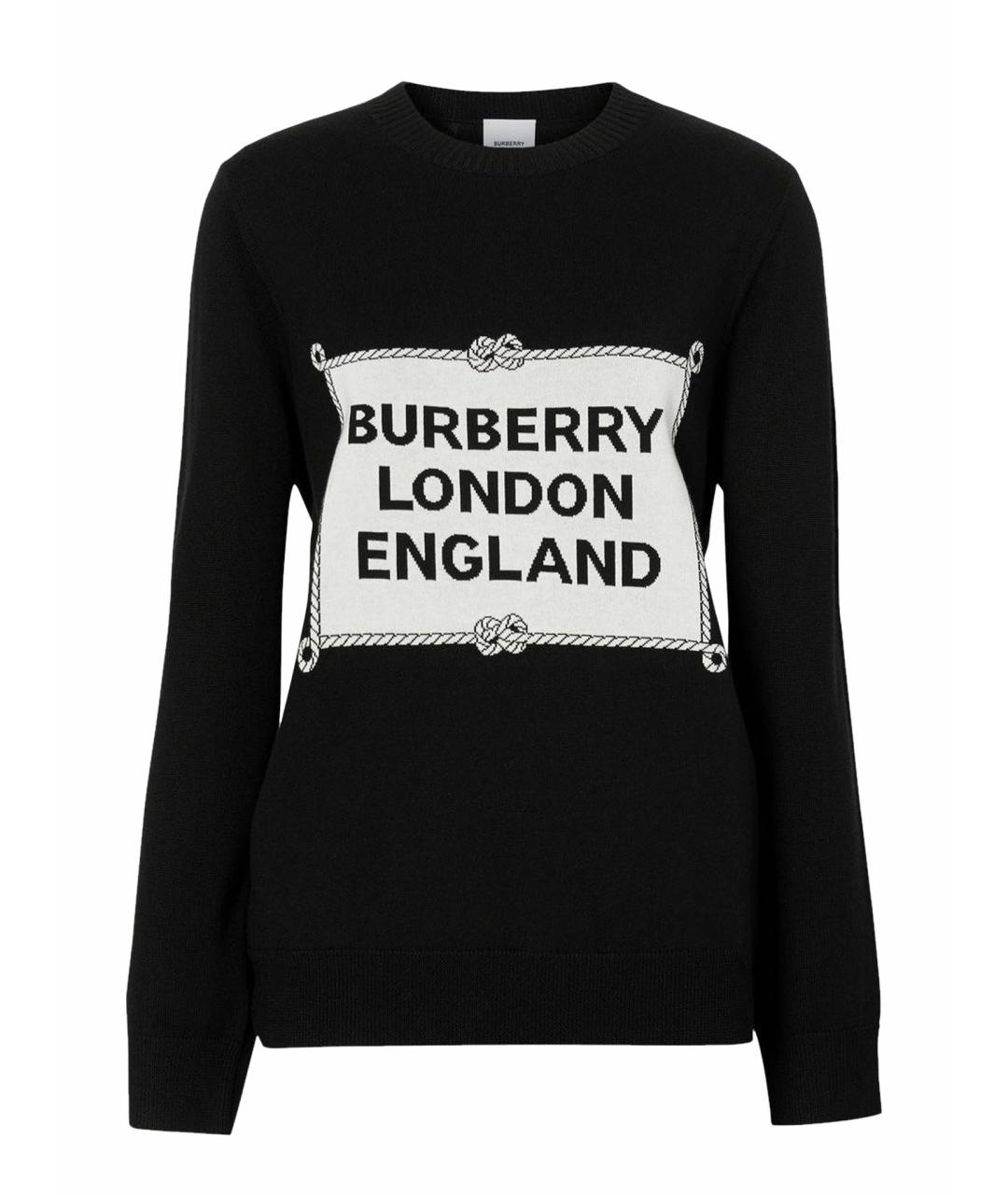 BURBERRY Черный шерстяной джемпер / свитер, фото 1
