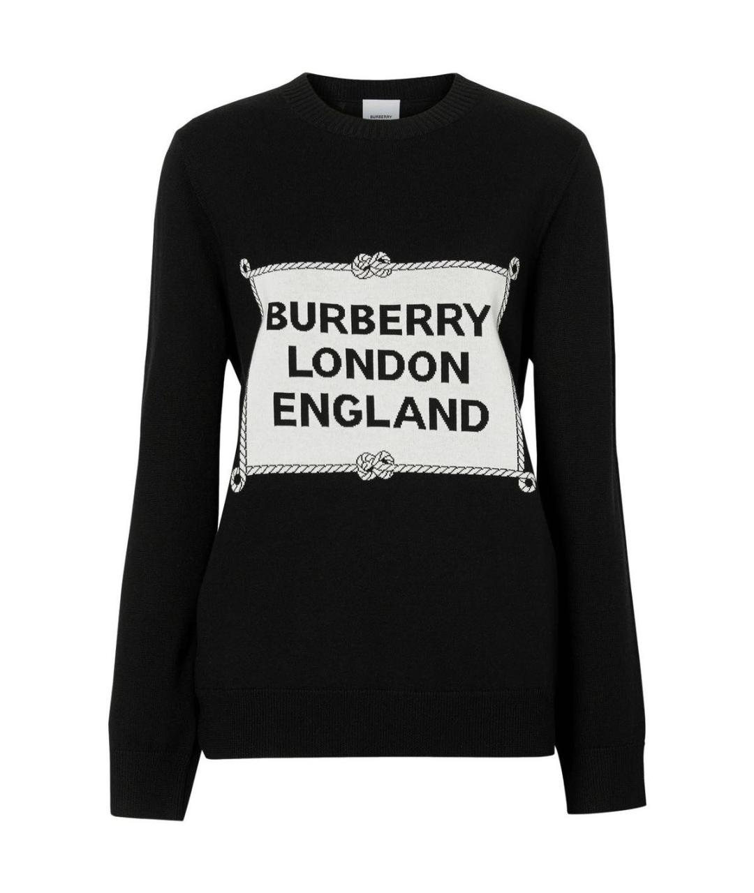 BURBERRY Черный шерстяной джемпер / свитер, фото 5