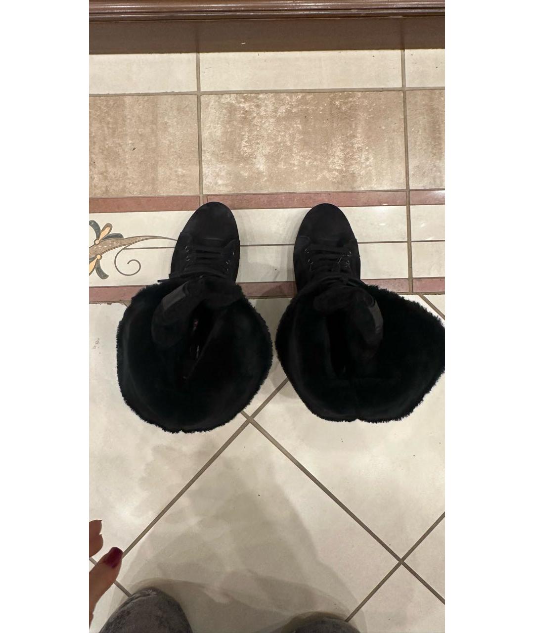 PRADA Черные замшевые ботинки, фото 3