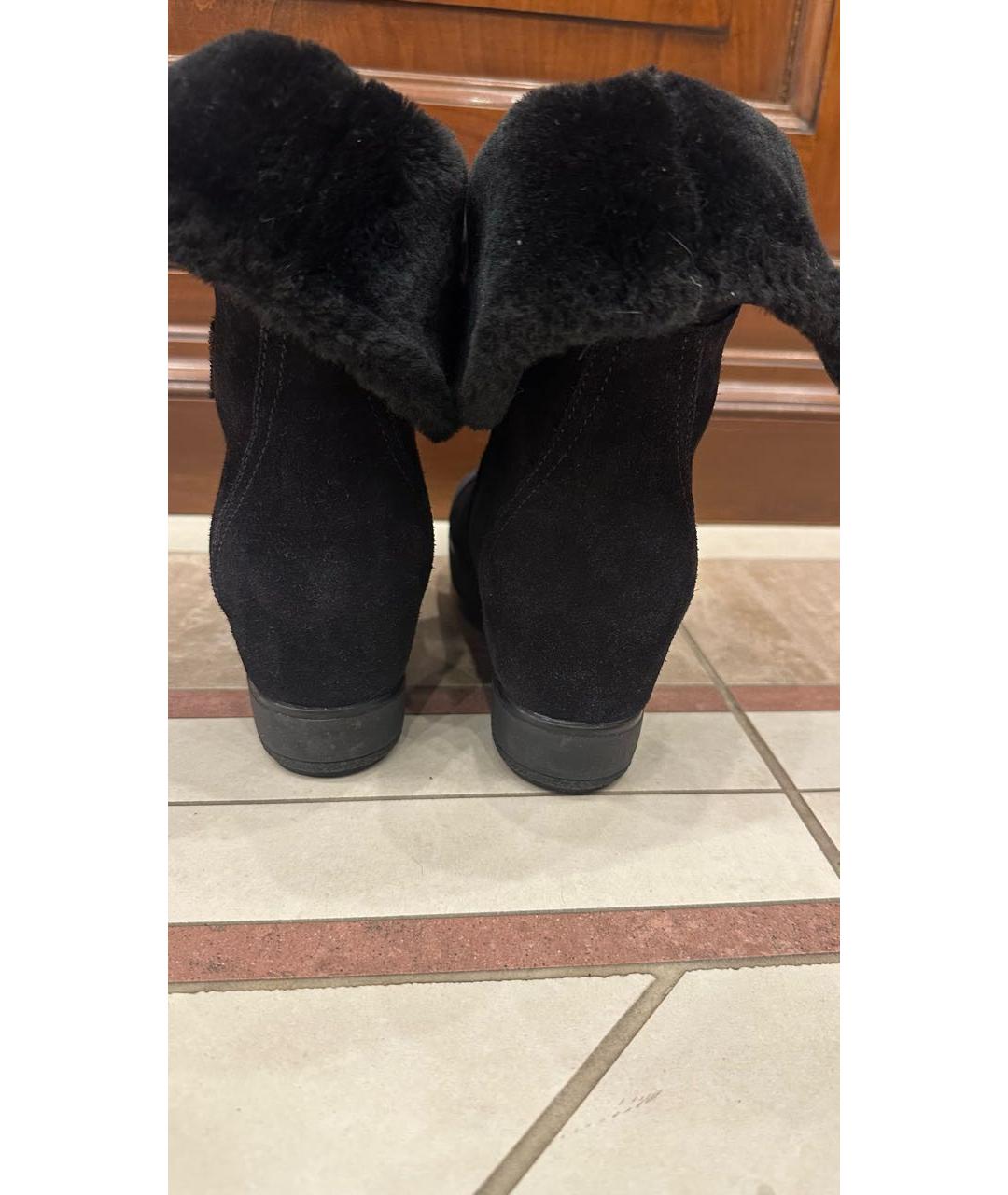 PRADA Черные замшевые ботинки, фото 4