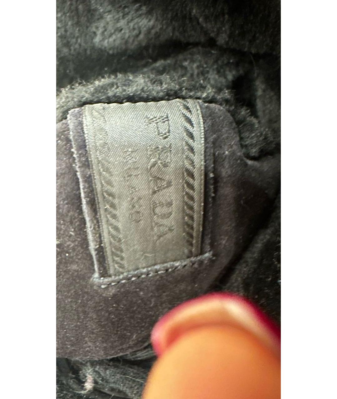 PRADA Черные замшевые ботинки, фото 5