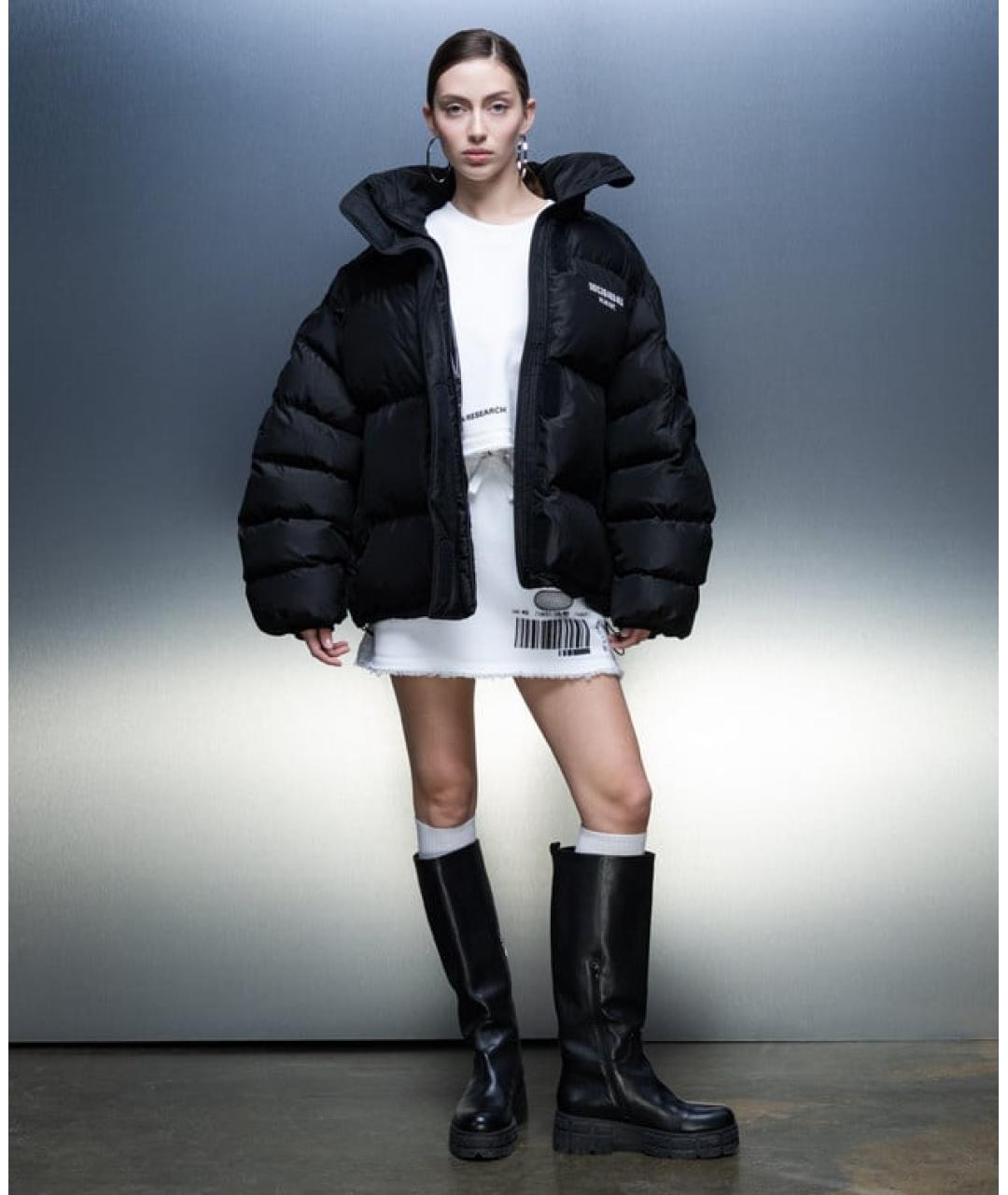 DOLCE&GABBANA Черный полиэстеровый пуховик, фото 4