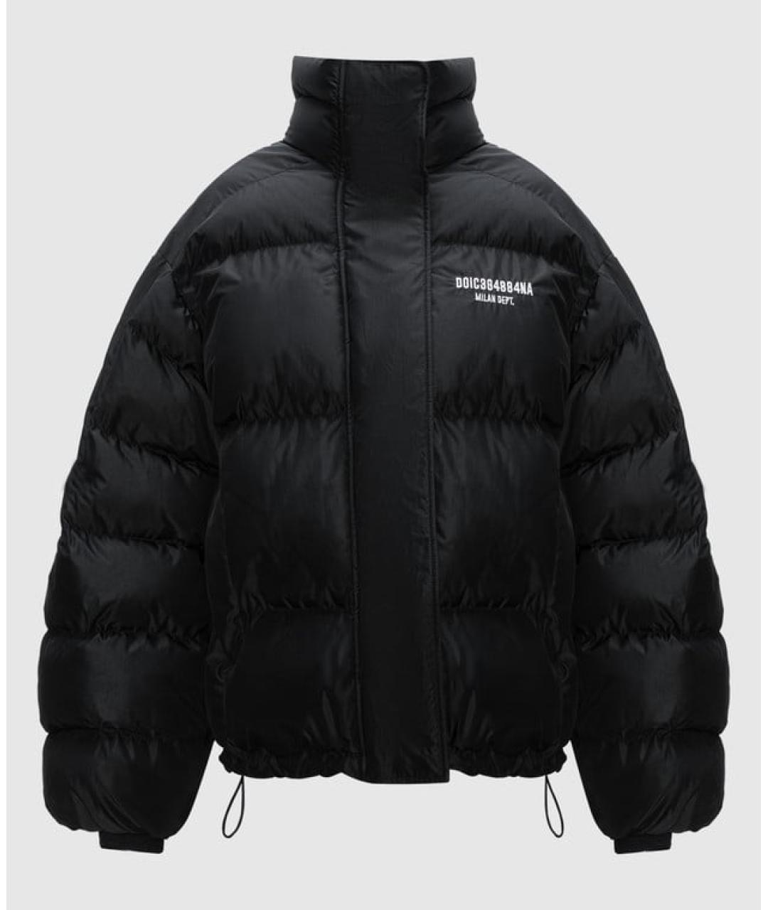 DOLCE&GABBANA Черный полиэстеровый пуховик, фото 5