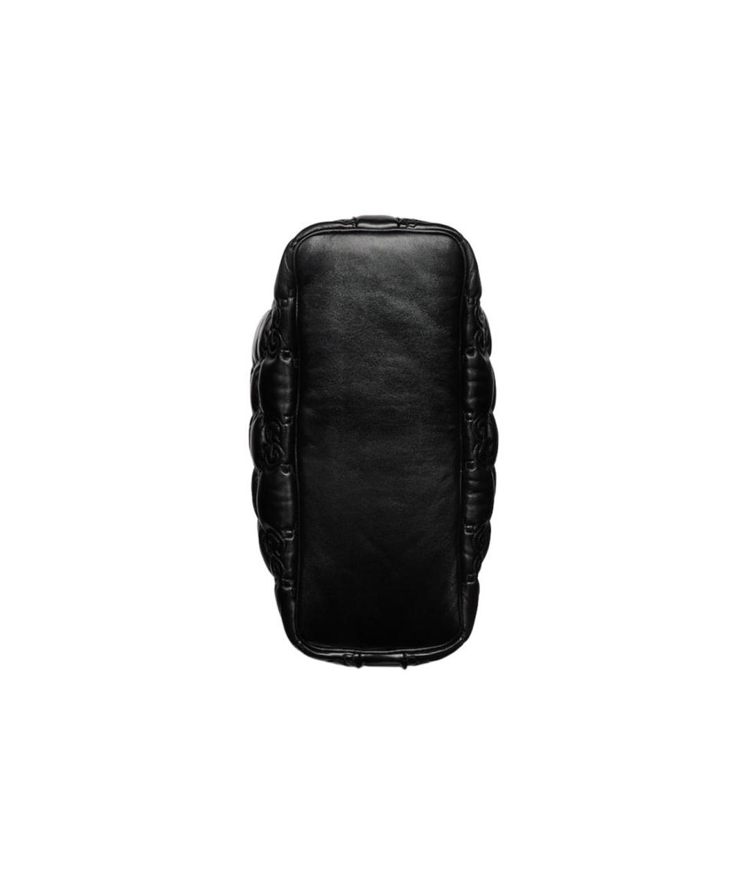 GUCCI Черная кожаная сумка тоут, фото 6