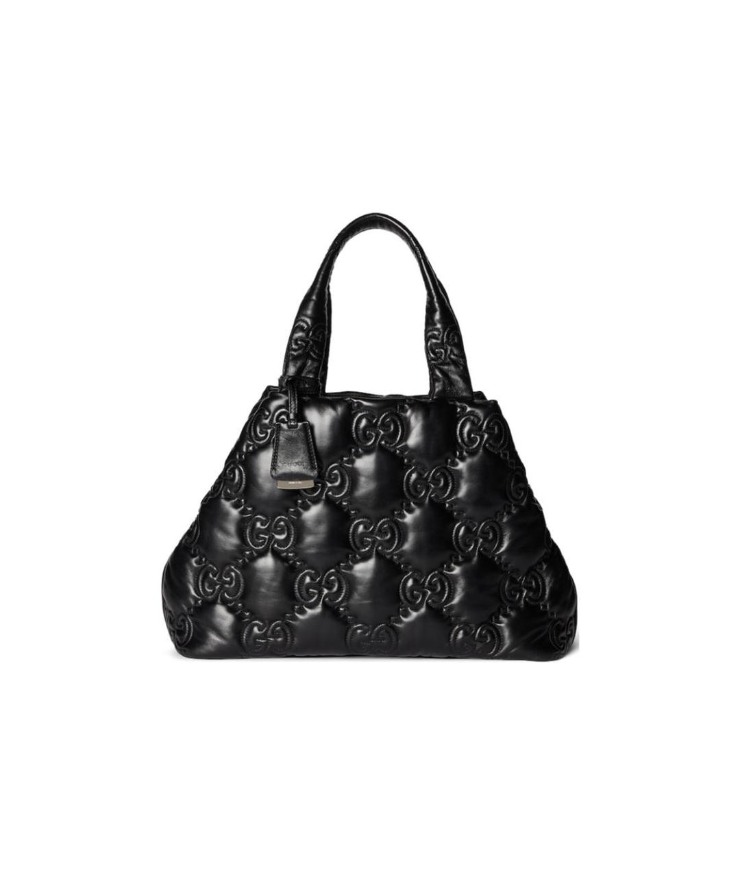 GUCCI Черная кожаная сумка тоут, фото 2