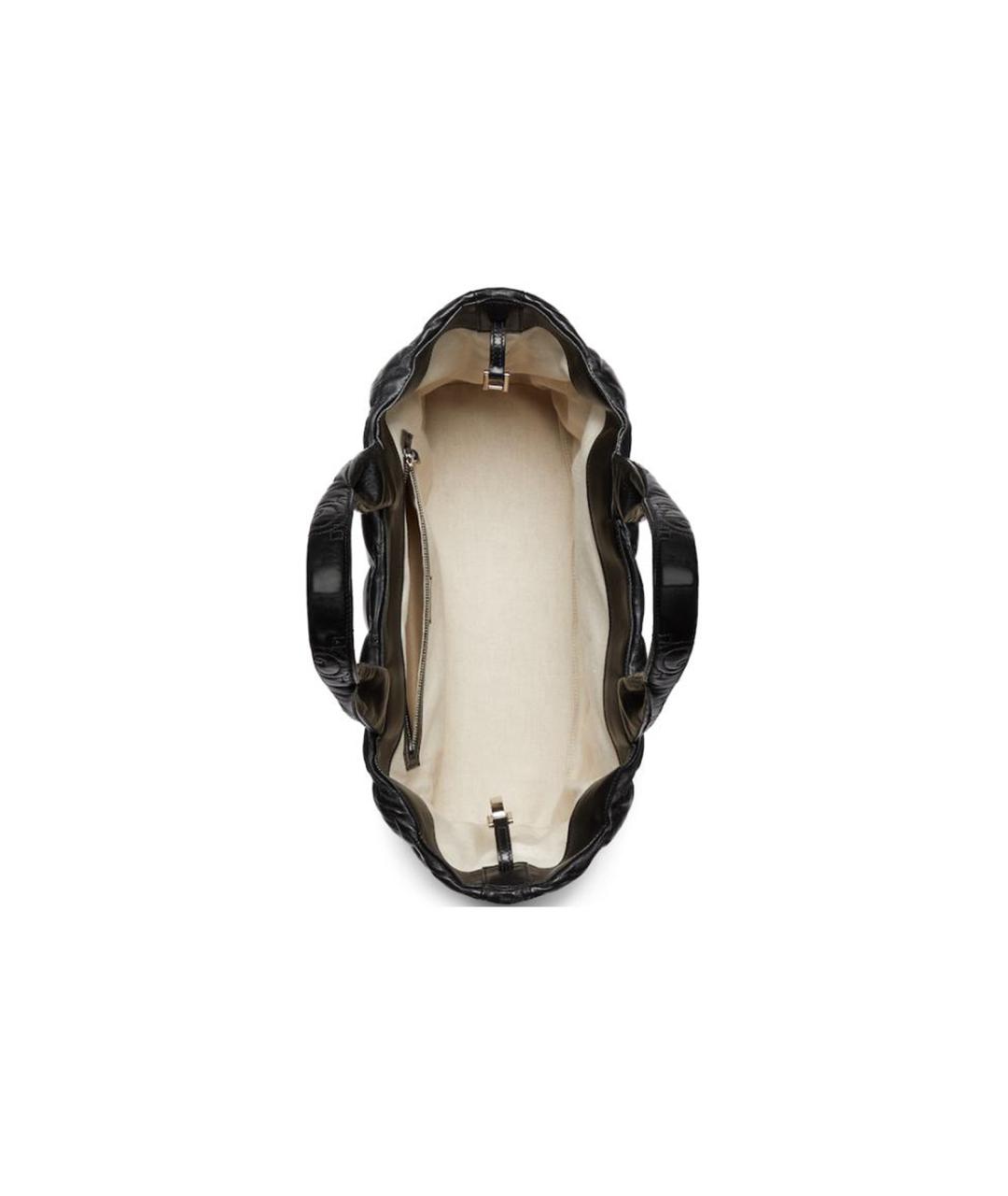 GUCCI Черная кожаная сумка тоут, фото 8