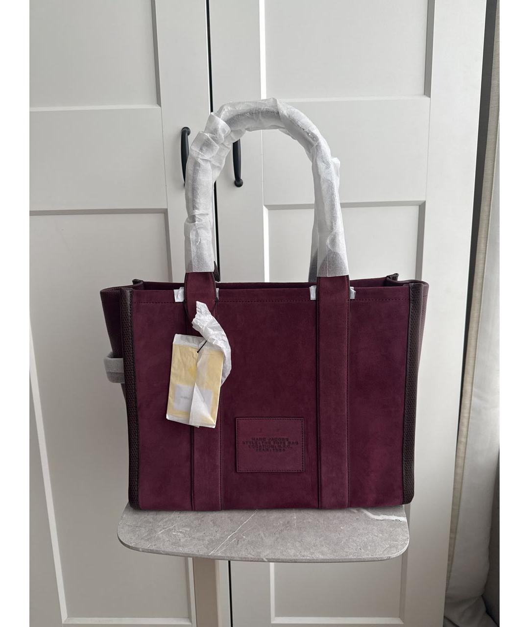 MARC JACOBS Бордовая кожаная сумка тоут, фото 3