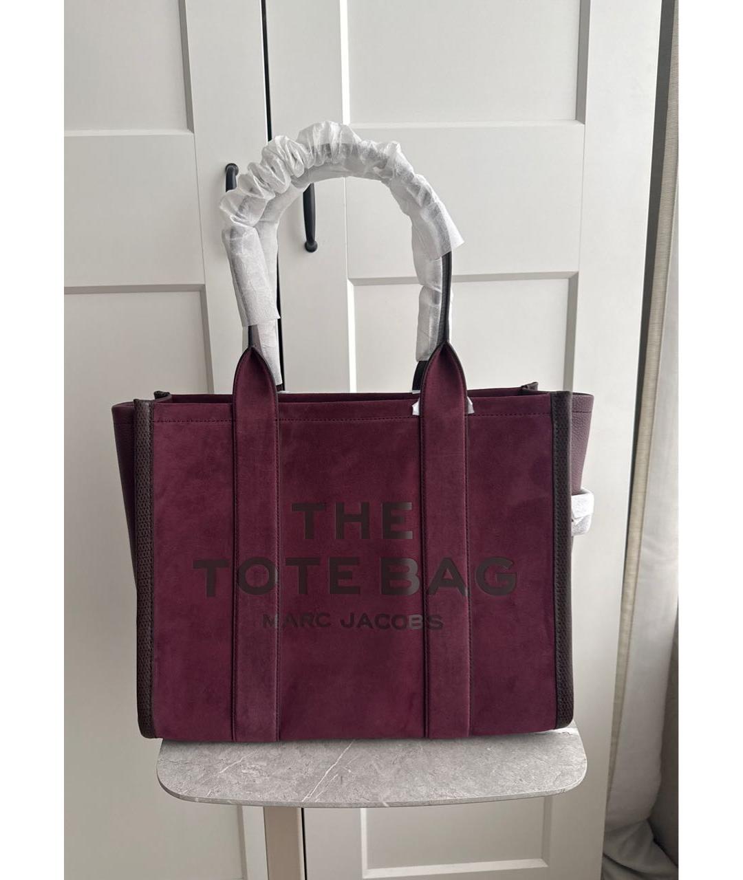 MARC JACOBS Бордовая кожаная сумка тоут, фото 6