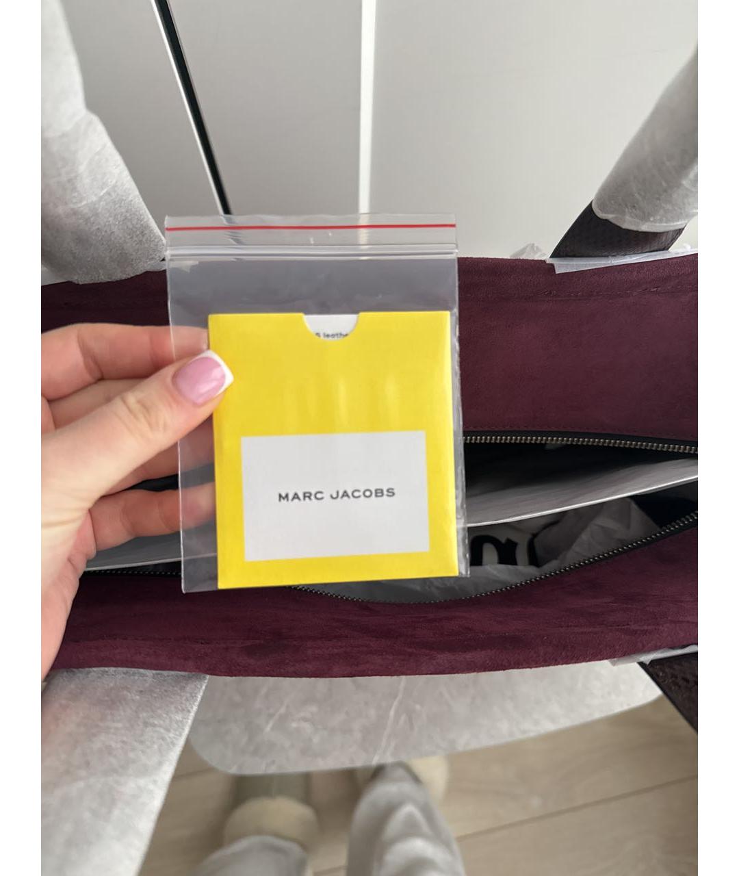 MARC JACOBS Бордовая кожаная сумка тоут, фото 4