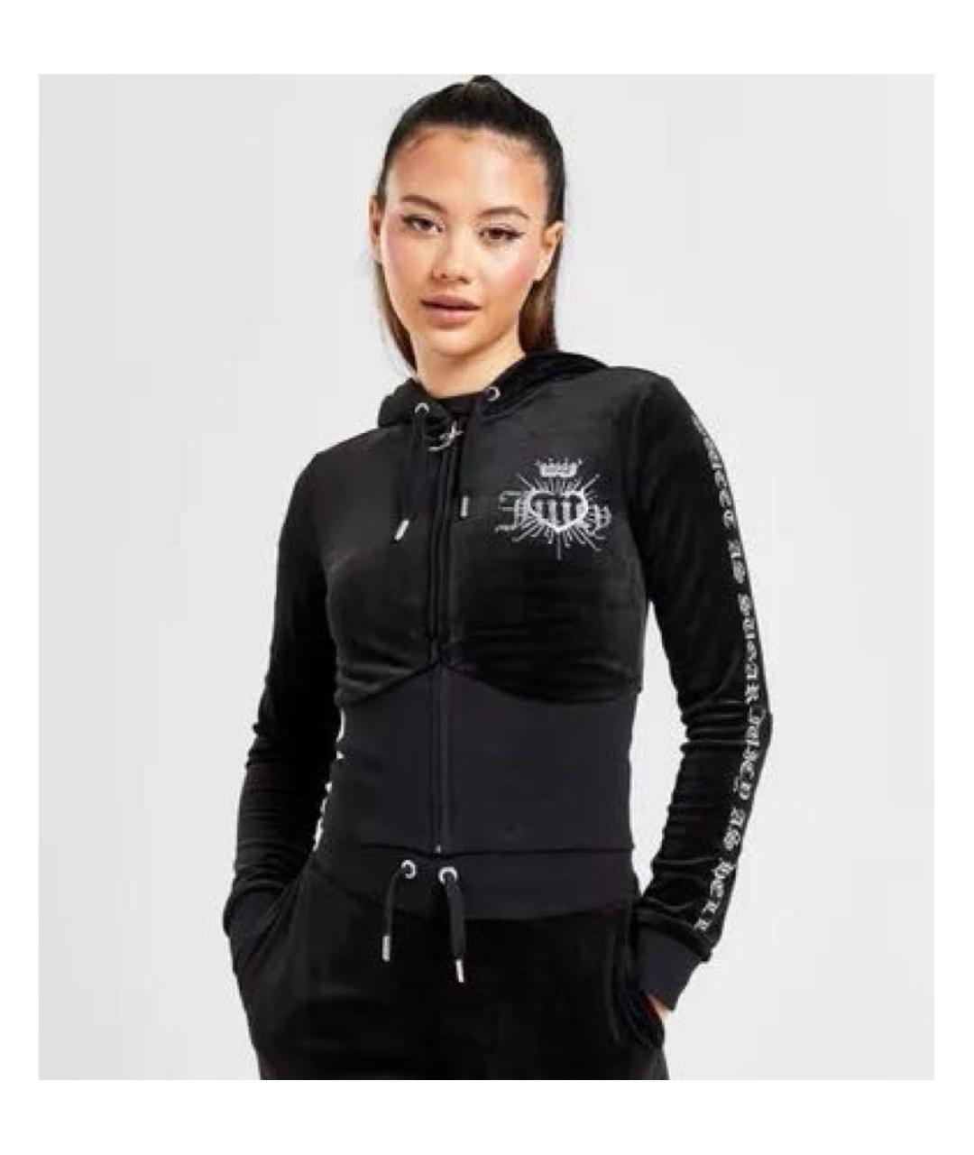 JUICY COUTURE Черный велюровый костюм с брюками, фото 6