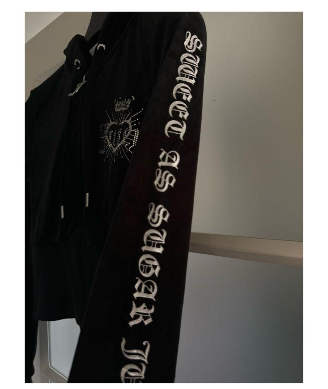 JUICY COUTURE Черный велюровый костюм с брюками, фото 5