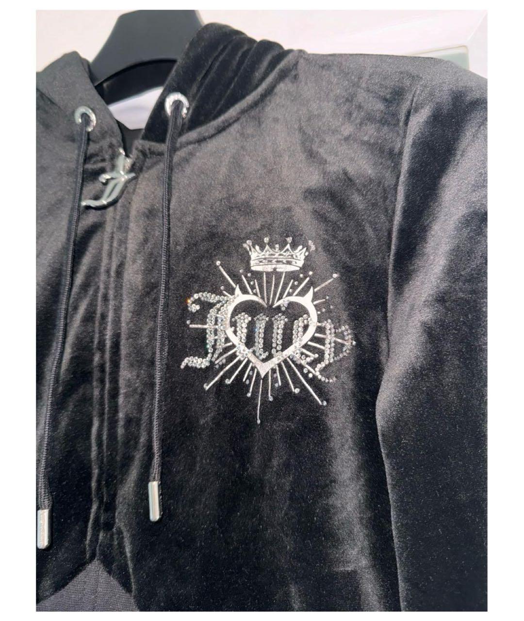 JUICY COUTURE Черный велюровый костюм с брюками, фото 4