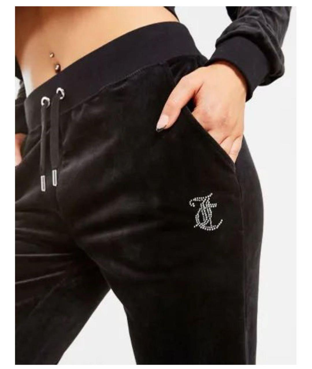 JUICY COUTURE Черный велюровый костюм с брюками, фото 7
