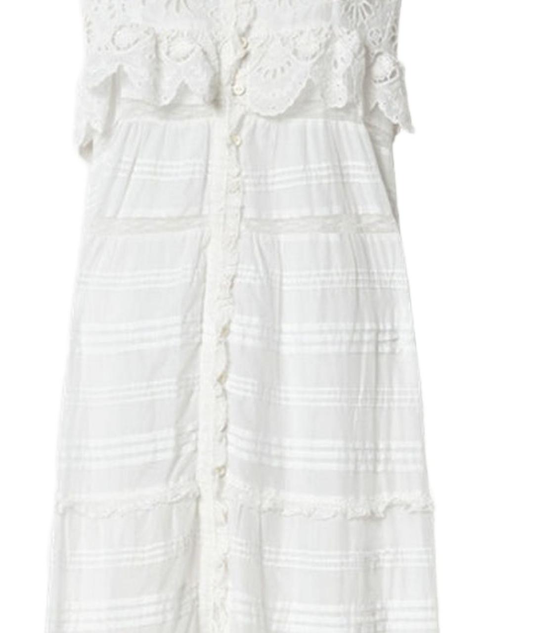 ISABEL MARANT ETOILE Белое хлопковое повседневное платье, фото 2