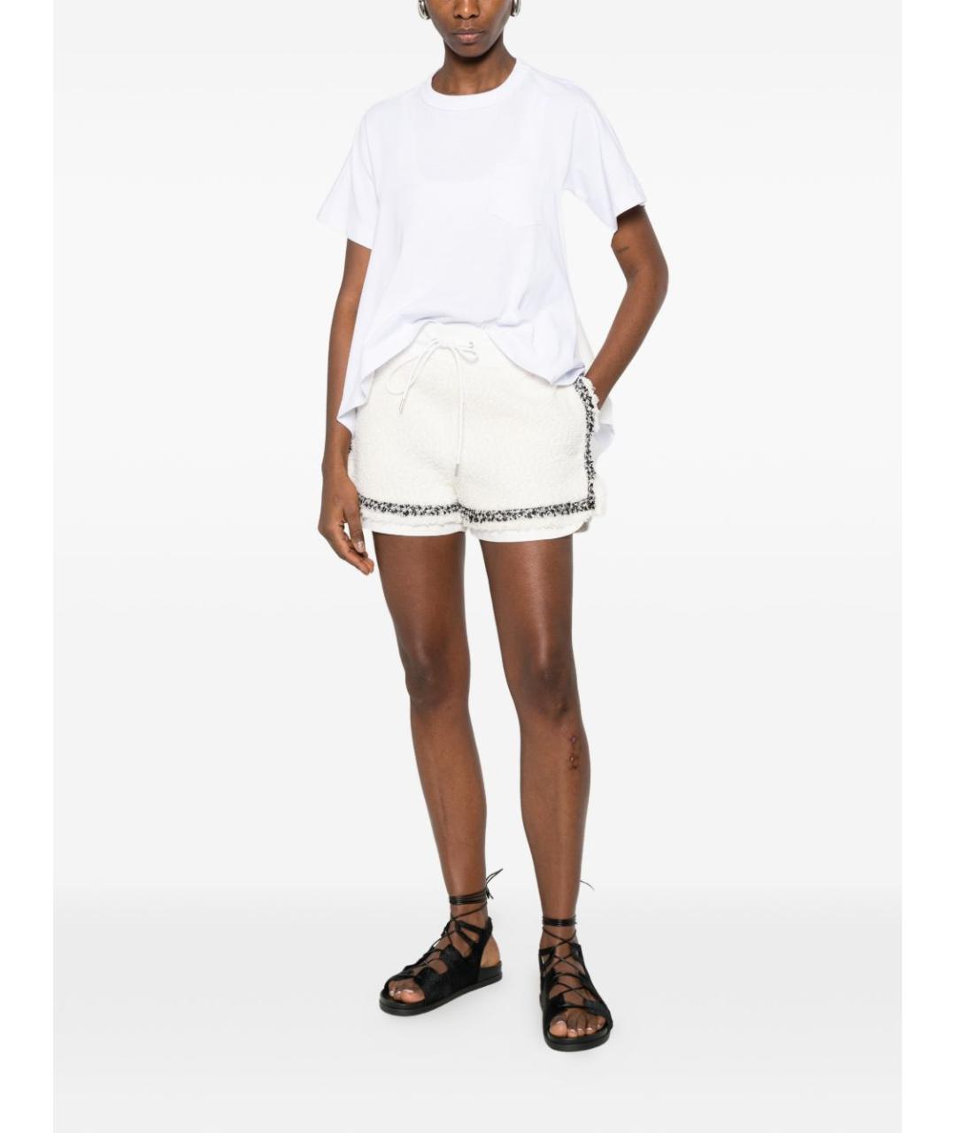 SACAI Белые полиамидовые шорты, фото 3