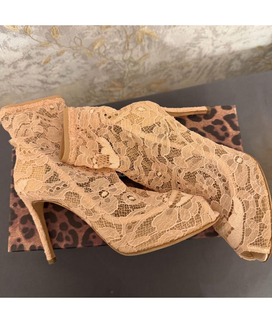 DOLCE&GABBANA Коралловые текстильные туфли, фото 8