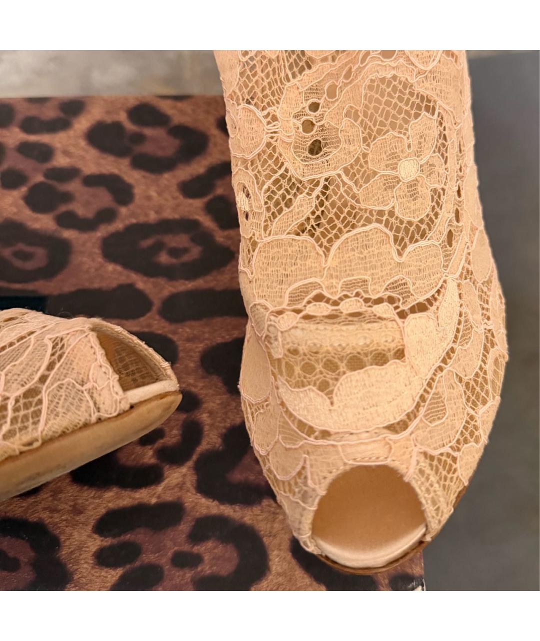 DOLCE&GABBANA Коралловые текстильные туфли, фото 6