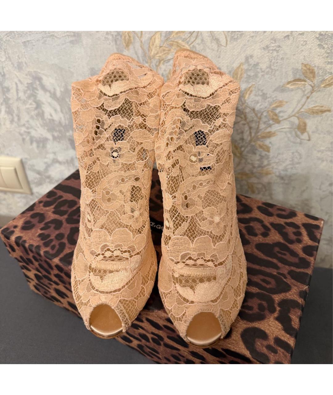 DOLCE&GABBANA Коралловые текстильные туфли, фото 3