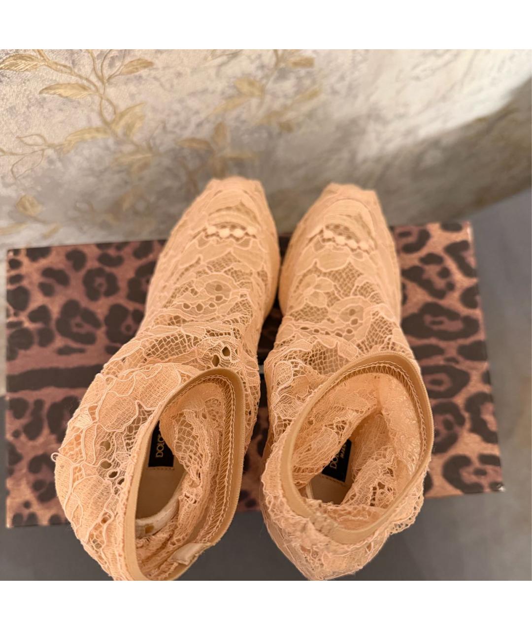 DOLCE&GABBANA Коралловые текстильные туфли, фото 4