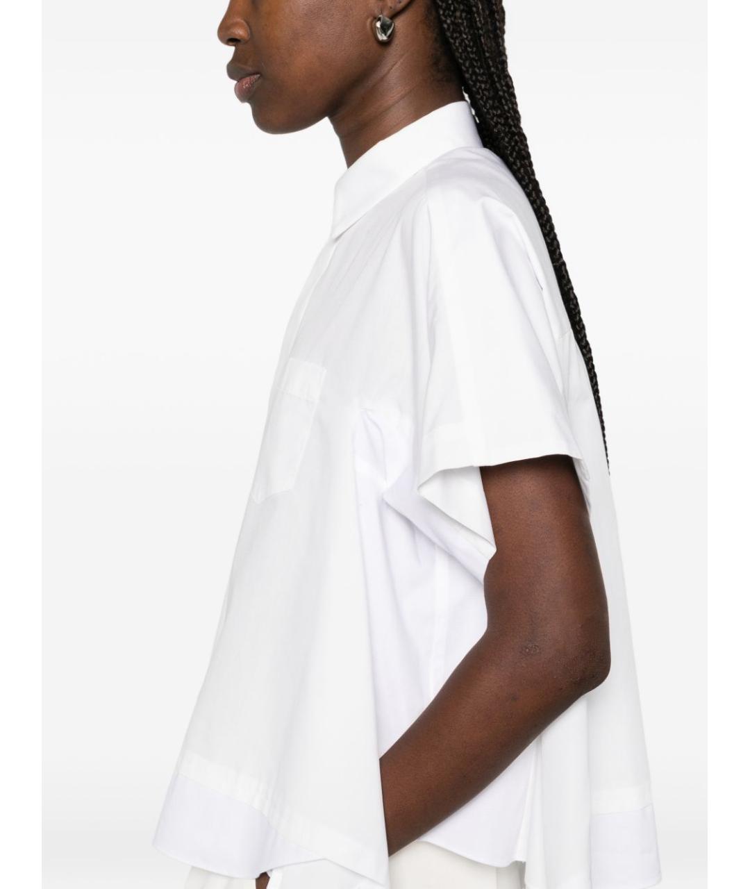 SACAI Белая хлопковая рубашка, фото 4