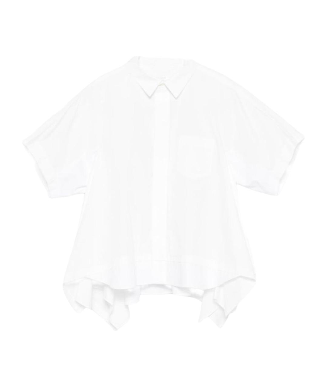 SACAI Белая хлопковая рубашка, фото 1