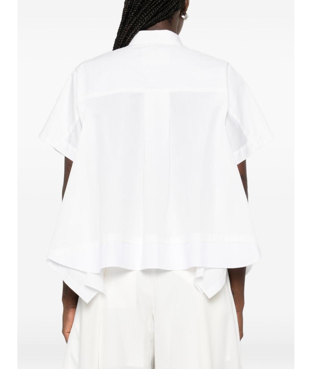 SACAI Белая хлопковая рубашка, фото 2
