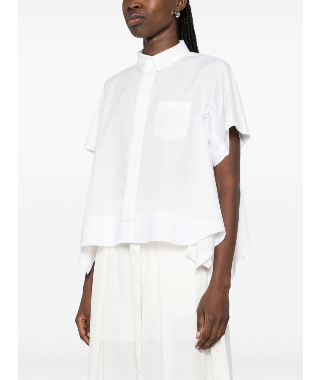 SACAI Белая хлопковая рубашка, фото 5